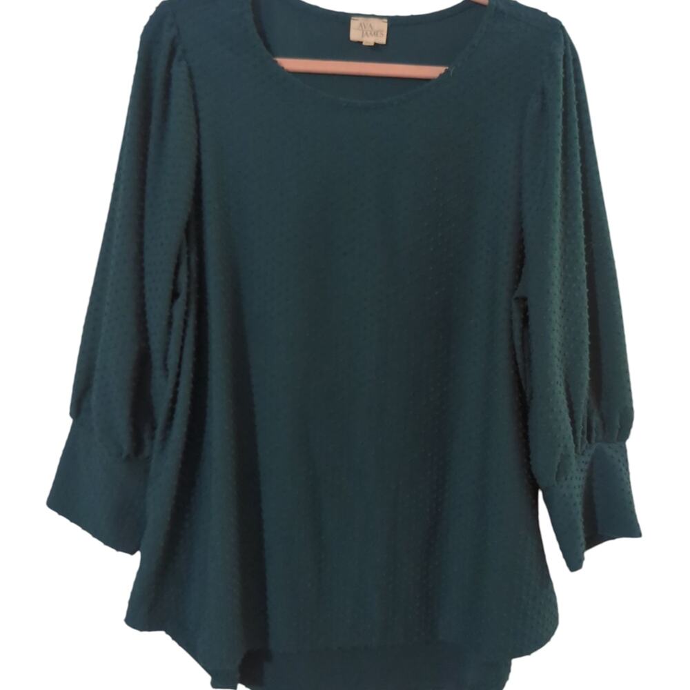Ava James Teal Blouse